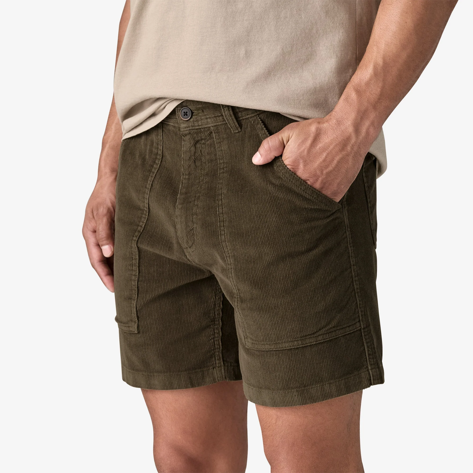 Men's Organic Cotton Cord Utility Shorts - 6" - Image 5