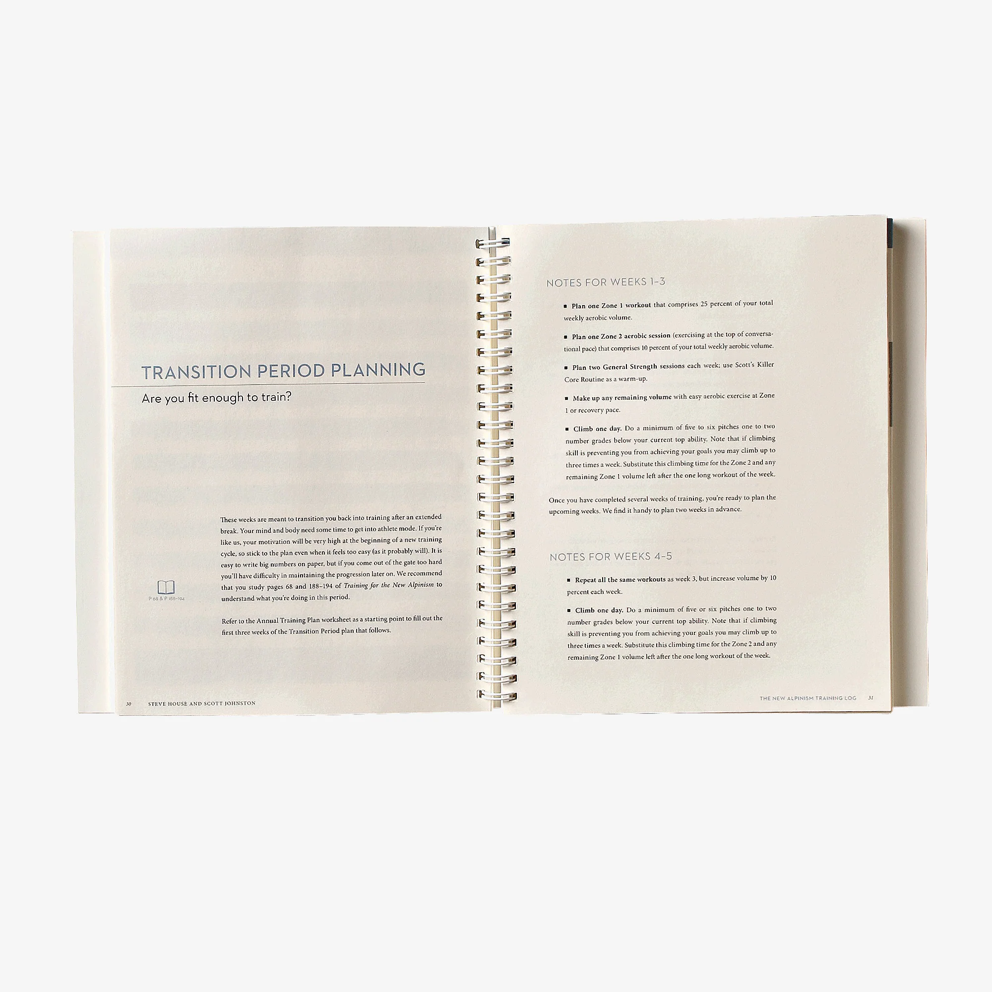 The New Alpinism Training Log by Steve House and Scott Johnston (Patagonia spiral bound paperback) - Image 3