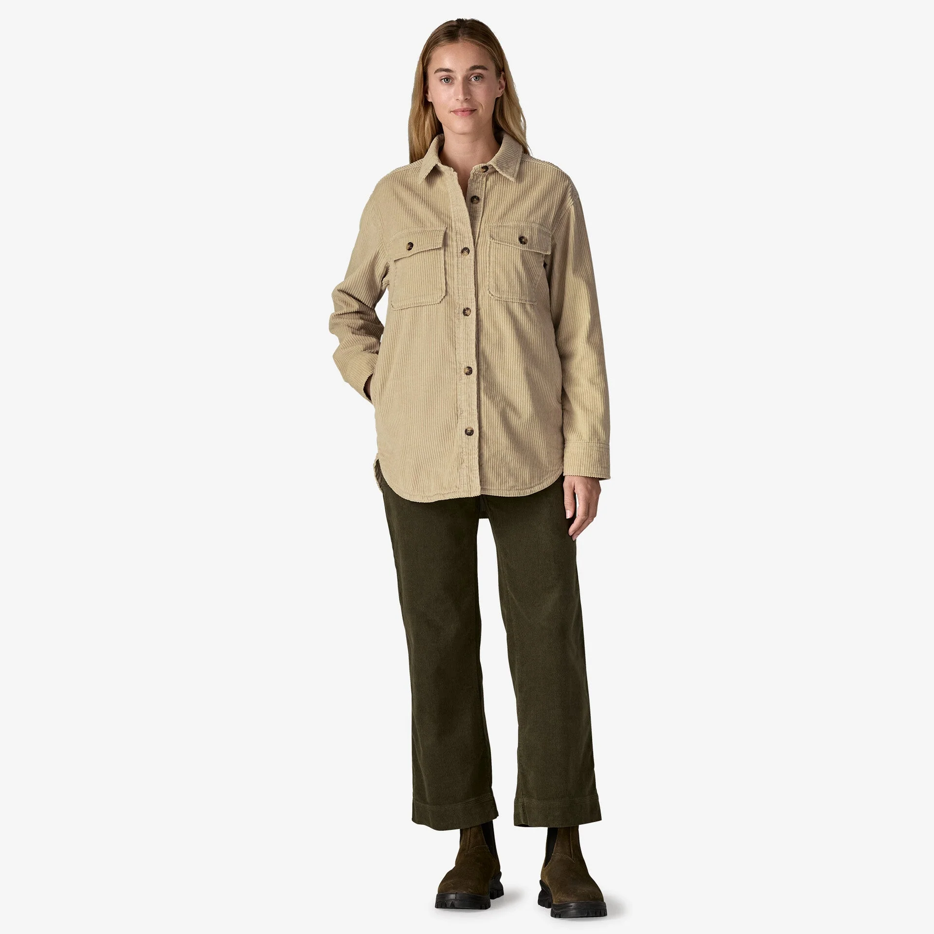 Women's Corduroy Overshirt Jacket - Image 4