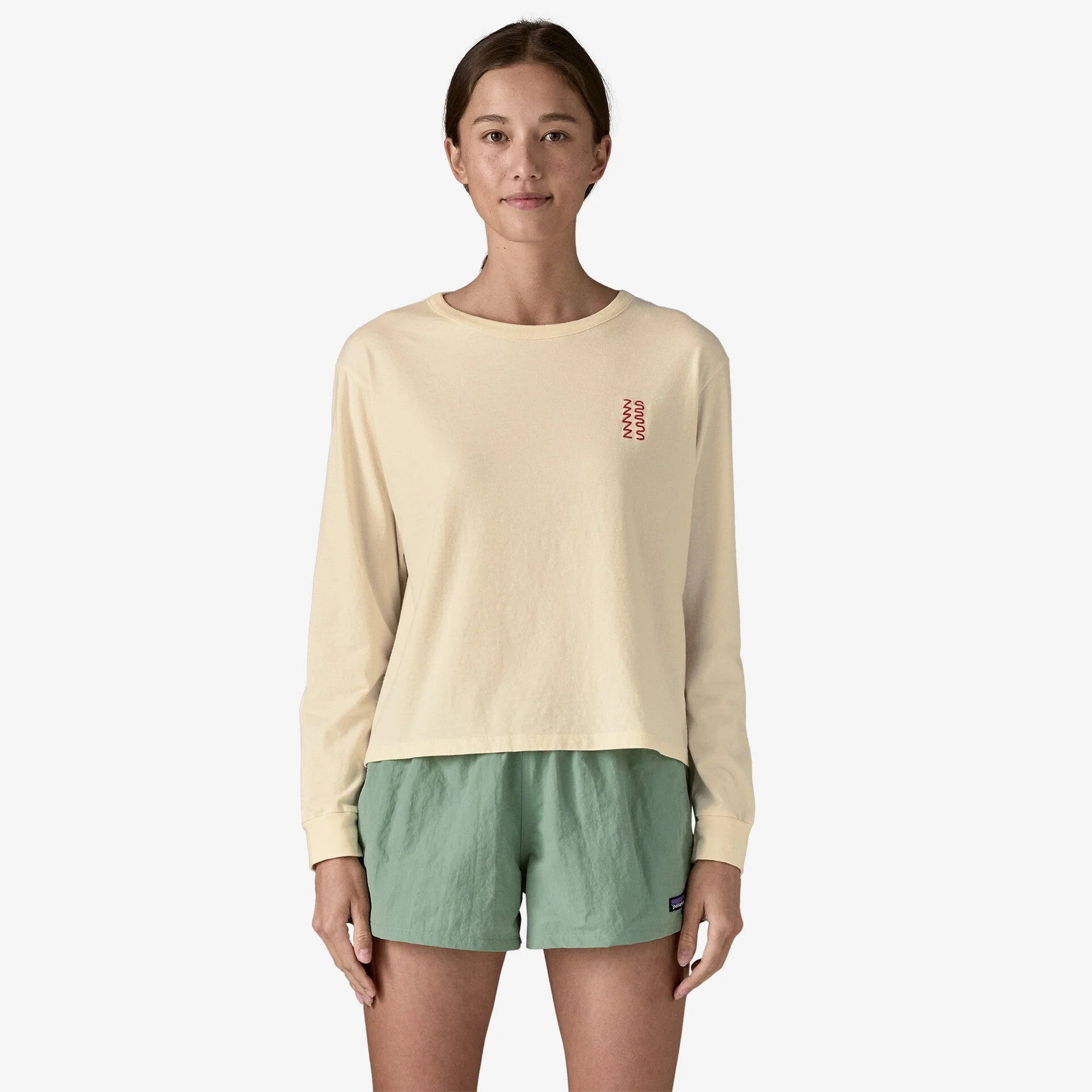 Women's Long-Sleeved Driftways Easy-Cut Organic T-Shirt - Image 2