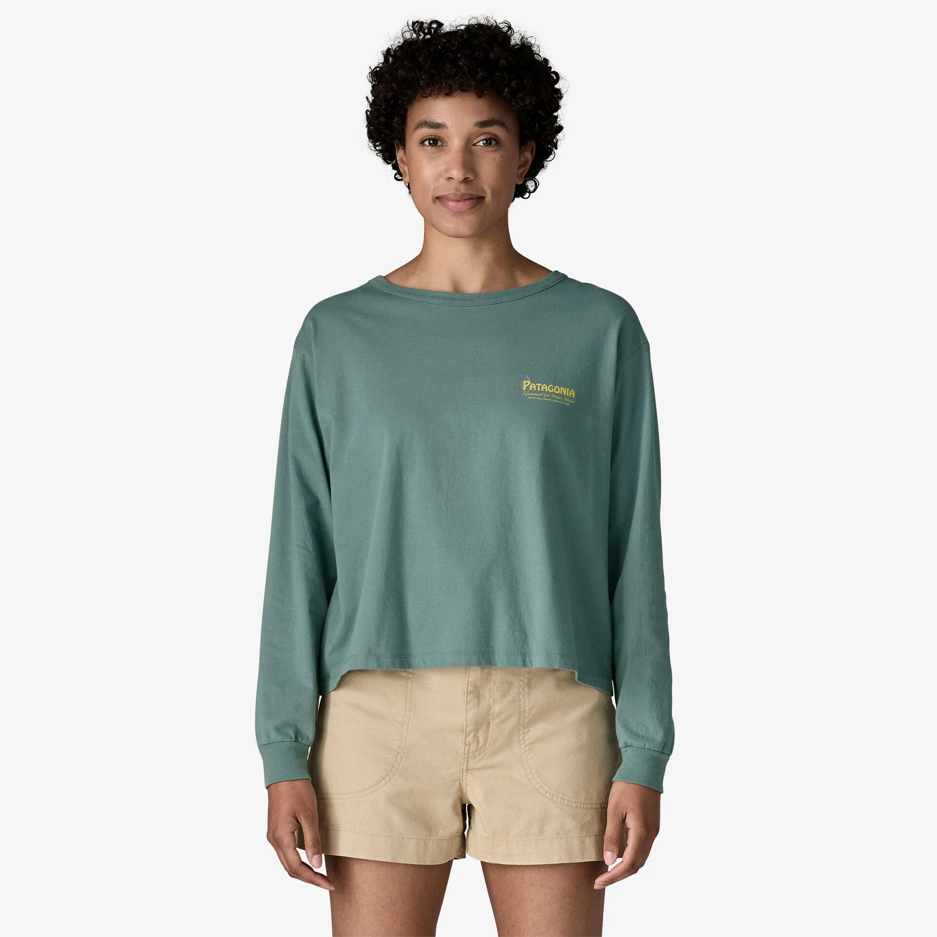 Women’s Long-Sleeved Water People Banner Easy-Cut T-Shirt - Image 2