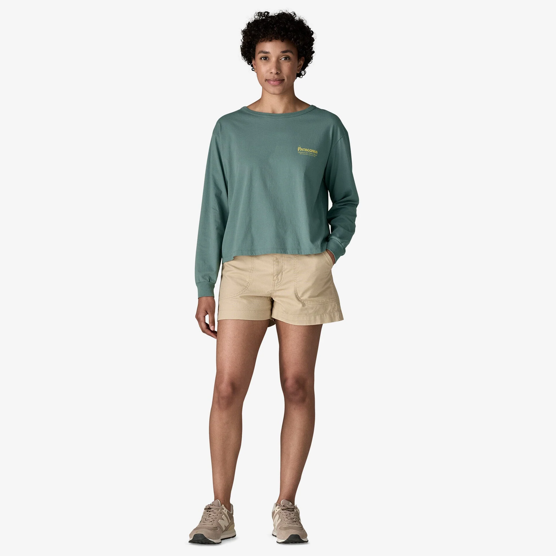 Women’s Long-Sleeved Water People Banner Easy-Cut T-Shirt - Image 4