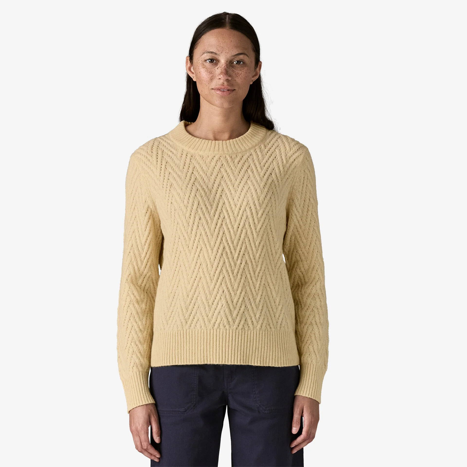 Women's Recycled Wool-Blend Crewneck Sweater - Image 2
