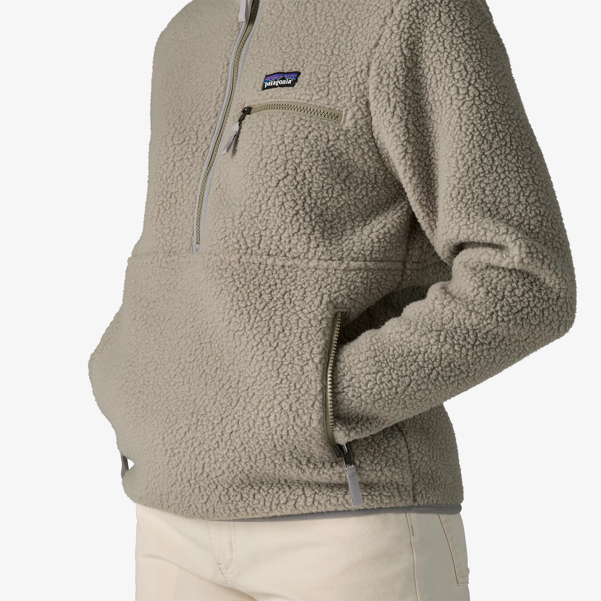 Women's Retro Pile Fleece Marsupial Pullover - Image 5